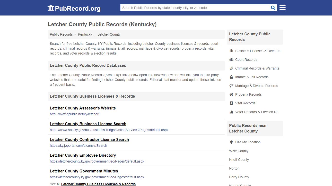 Free Letcher County Public Records (Kentucky Public Records)